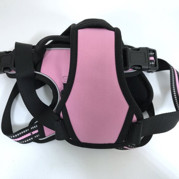 Eagloo Dog Harness Pink Black L No Pull Harness Reflective + Retractable Leash - Picture 10 of 16